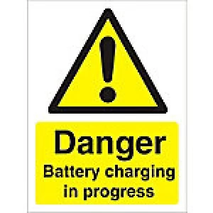 Warning Sign Battery Charging Plastic 40 x 30 cm