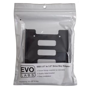 EVO LABS Single Metal SSD 2.5" to 3.5" Drive Bay Adapter