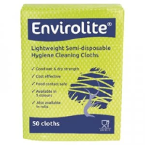 Envirolite Lightweight 290x360mm Yellow All Purpose Cloths ELF1000S