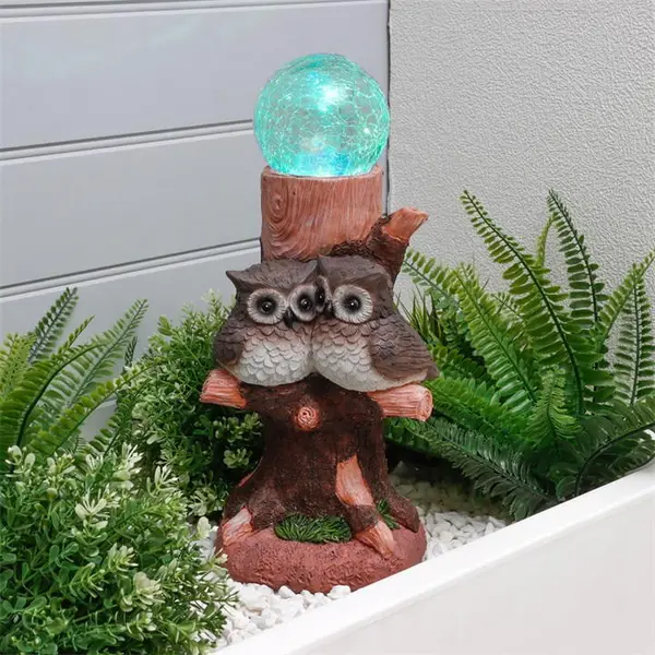 Streetwize Solar Owl Multi Colour Ball Light - Brown One Size