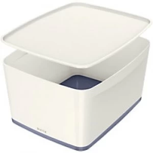 Leitz MyBox WOW Storage Box 18 L White, Grey Plastic 31.8 x 38.5 x 19.8 cm