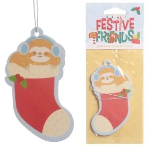 Spiced Orange Festive Friends Christmas Sloth (Pack Of 6) Air Freshener