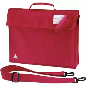 Junior Book Bag With Strap (One Size) (Bright Red) - Quadra