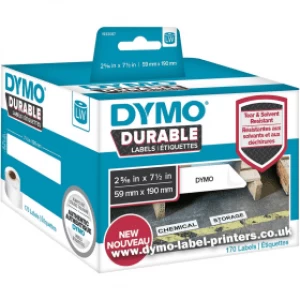 Dymo 1933087 Durable Shelving Labels 59mm x 190mm 1 x 170 Labels