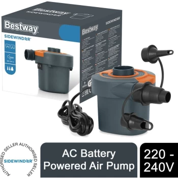 Sidewinder AC Battery Powered 220-240V Air Pump - Bestway