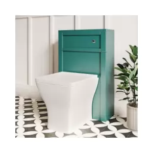 500mm Green Back to Wall Unit with Square Toilet - Avebury