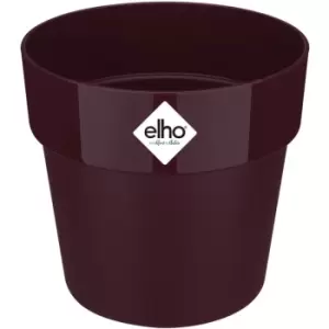 Elho - Plant Pot Flower Pot Recycled Recyclable Plastic Mint Peach Mulberry Round Frost-Resistant Size Choice Colour Choice maulbeere/2 Liter (de)