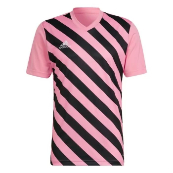 adidas Entrada 22 Graphic Jersey Mens - Semi Pink Glow / Black