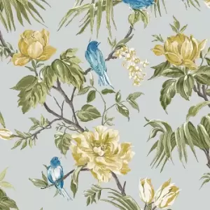 Next Birds & Blooms Grey Wallpaper