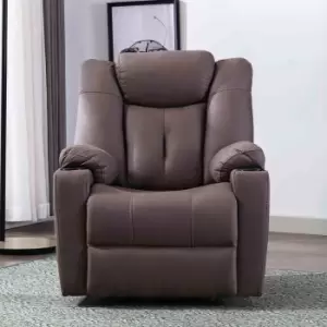 Afton Electric Fabric Recliner Chair - Brown