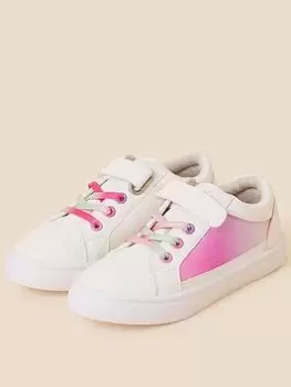 Accessorize Girls Ombre Glitter Trainers - White, Size 11 Younger
