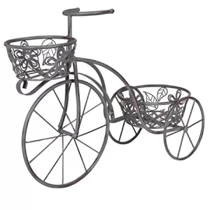 Charles Bentley Decorative Penny Farthing Tricycle Planter - Distressed White
