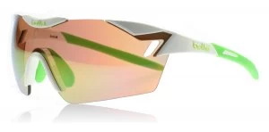 Bolle 6th Sense Sunglasses Shiny White / Lime 11840 85mm