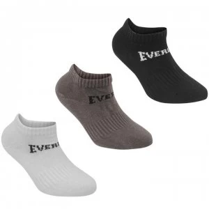 Everlast 3 Pack Trainer Socks Childrens - Blk/Gry/Whi
