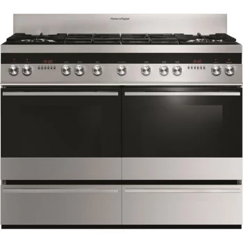 Fisher & Paykel Designer OR120DDWGX2 120cm Dual Fuel Range Cooker - Stainless Steel - A/A Rated