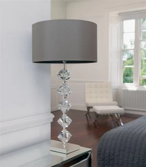 1 Light Table Lamp Crystal with Shade, B22