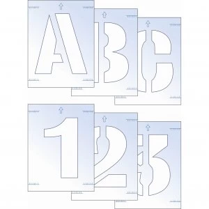 Scan Letter and Number Stencil Kit 25mm