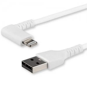 2m White Angled Lightning to USB Cable