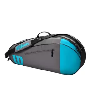 Wilson Team Collection Racket Bag Adult (holds 3, Blue/Grey)