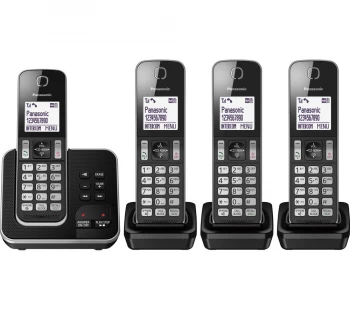 Panasonic KX-TGD624EB Cordless Phone Quad Handsets