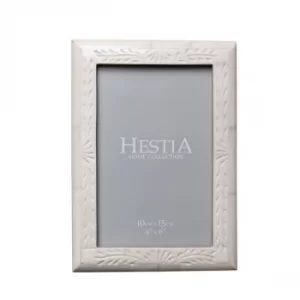 Hestia Global Artisan Floral Carved Photo Frame 4" x 6"