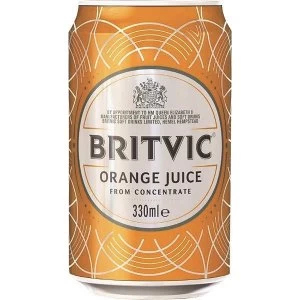 Britvic 330ml Orange Juice Pure Can Pack of 24