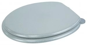 Croydex Quartz Flexi-Fix Toilet Seat - Silver