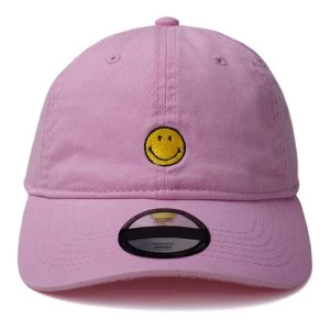 Smiley - Emboridered Original Smiley Logo Unisex Adjuster Fitting Strap Cap - Pink
