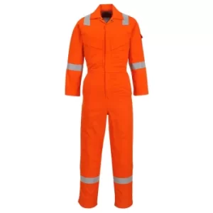 Biz Flame Mens Flame Resistant Lightweight Antistatic Coverall Orange Extra Small 32"