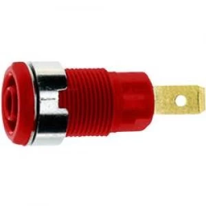 Safety jack socket Socket vertical vertical Pin diameter 4mm Red