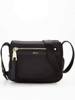 DKNY Cora Nylon Flap Crossbody Bag - Black, Women