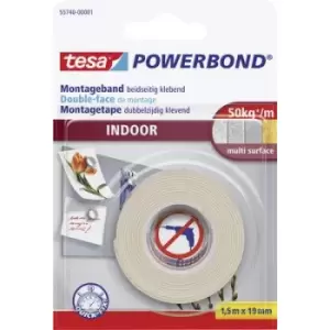 tesa INDOOR 55740-00001-02 Industrial tape tesa Powerbond White (L x W) 1.5 m x 19mm