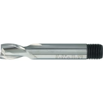 14.00M HSS-Co 8% Threaded Shank Short Series Slot Drills - Uncoated