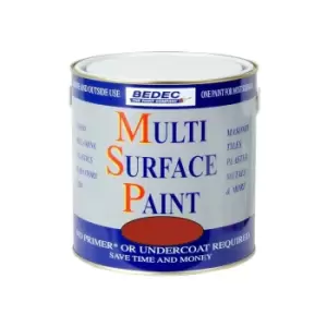 Bedec Soft Gloss Multi Surface Paint, 250ml Red Cossack