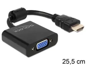 DeLOCK 65512 video cable adapter 0.254 m VGA (D-Sub) HDMI Type A...