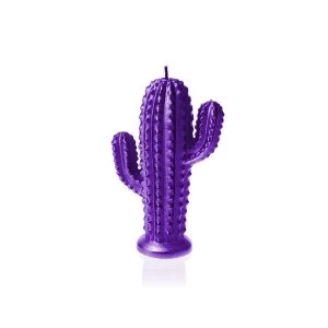 Violet Metallic Small Cactus Candle