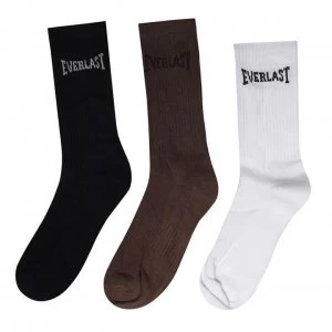 Everlast 3 Pack Crew Socks Mens - Blk/Gry/Whi