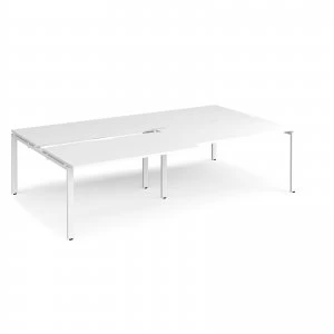 Adapt II Sliding top Double Back to Back Desk s 2800mm x 1600mm - White