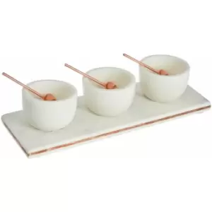 3 PC Marble / Copper Inlay Serving Board Set - Premier Housewares