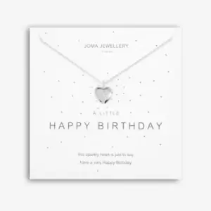 A Little Happy Birthday Silver 46cm + 5cm Extender Necklace 5273