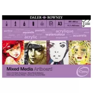 Daler-Rowney Optima Mix Media Artboard Pad A3 10 Sheets