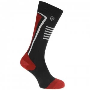 Ariat Slimline Performance Socks - Navy/Red