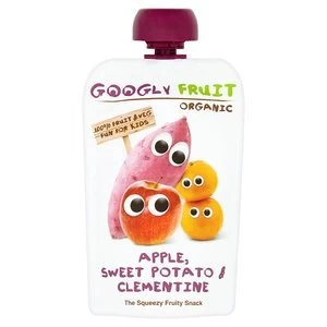 Googly Fruit Organic Apple Sweet Potato and Clementine Squeezy