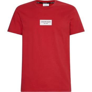 Calvin Klein Box Logo T Shirt - True Rose