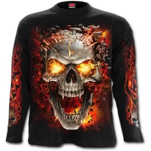 SkullBlast Mens Large Long Sleeve T-Shirt - Black