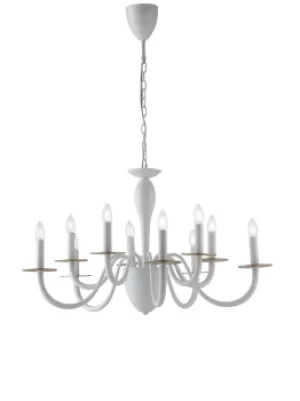 ARMSTRONG 10 Light Chandeliers White 14cm