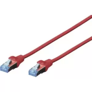 Digitus DK-1531-050/R RJ45 Network cable, patch cable CAT 5e SF/UTP 5m Red