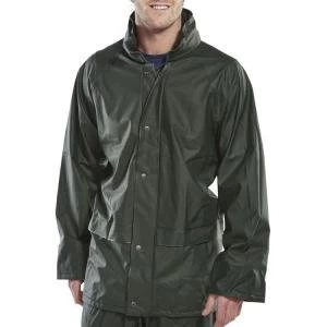 B Dri Weatherproof Super B Dri Jacket with Hood Large Olive Green Ref
