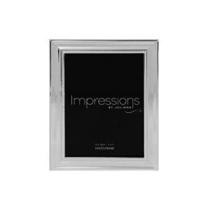 5" x 7" - IMPRESSIONS? Silver Plated Frame with Beaded Edge