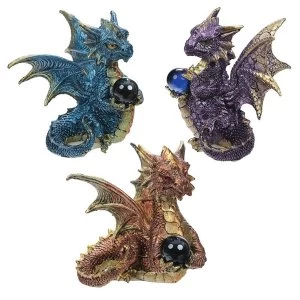 Elements Crystal Enchanted Nightmare Dragon Figurine (1 Random Supplied)